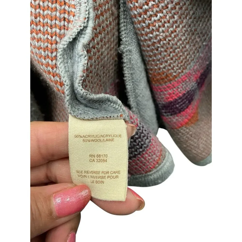 Free People We The Free Navajo Aztec Cardigan Wool Sweater Jacket Sz M - Picture 8 of 16